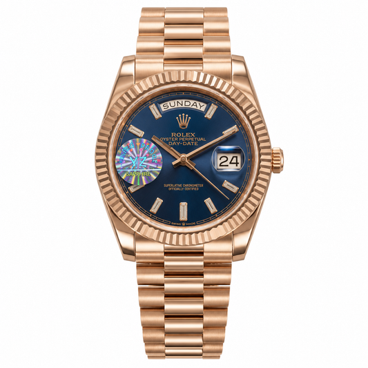 Master Rolx DayDate Copper Dark Blue Automatic Watch