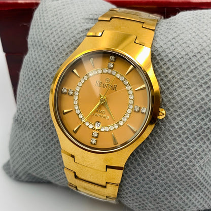 Seastar Full Golden Chain Watch