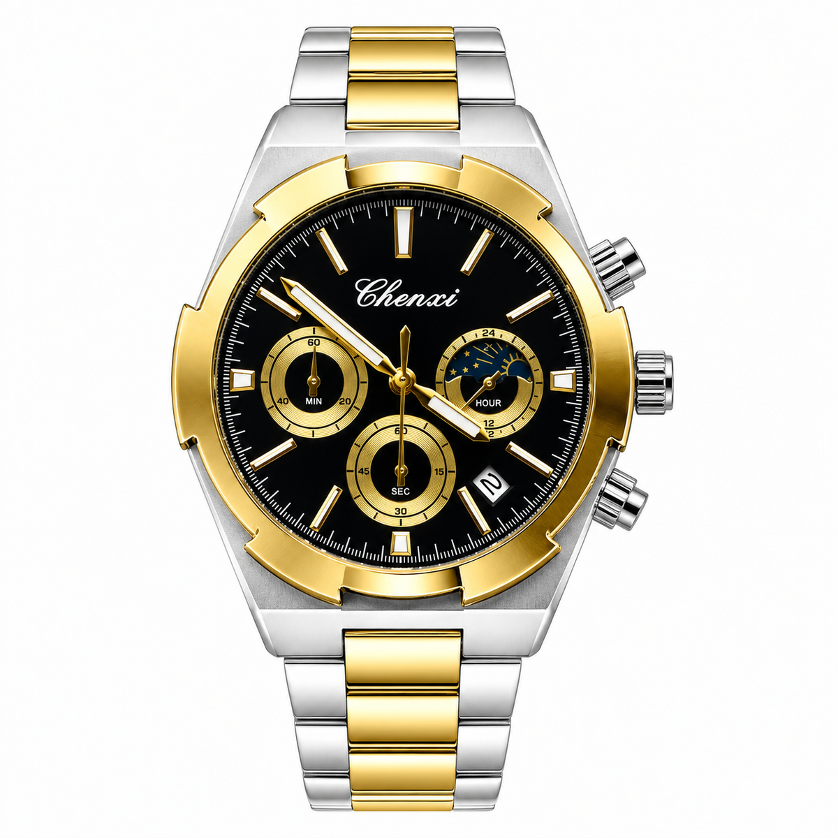 Chenxi Chain Twotone Black Watch