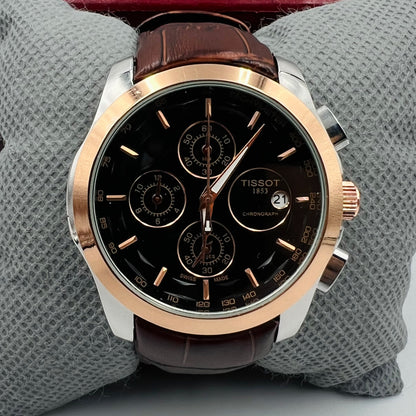 Tissot 1853 Twotone Black Brown Watch