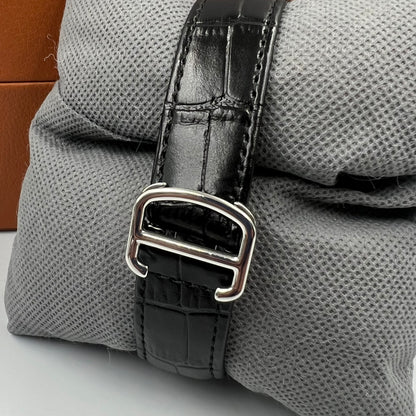 Cartier Santos Silver Black Watch