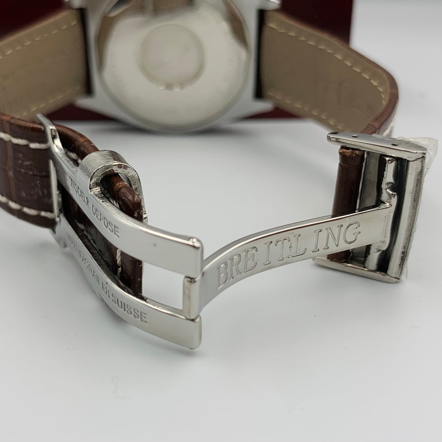 Breitling Brown Silver Watch