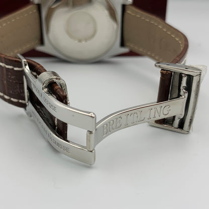 Breitling Brown Silver Watch
