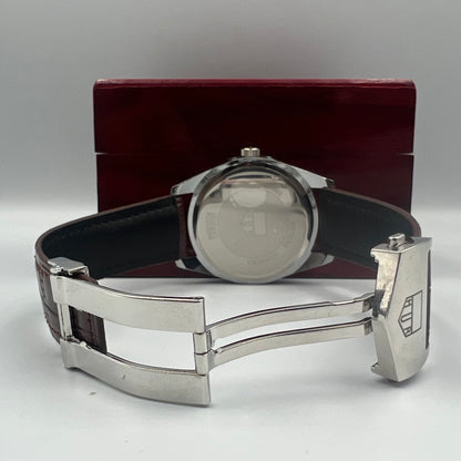 Tag Heuer Silver Brown DayDate Watch