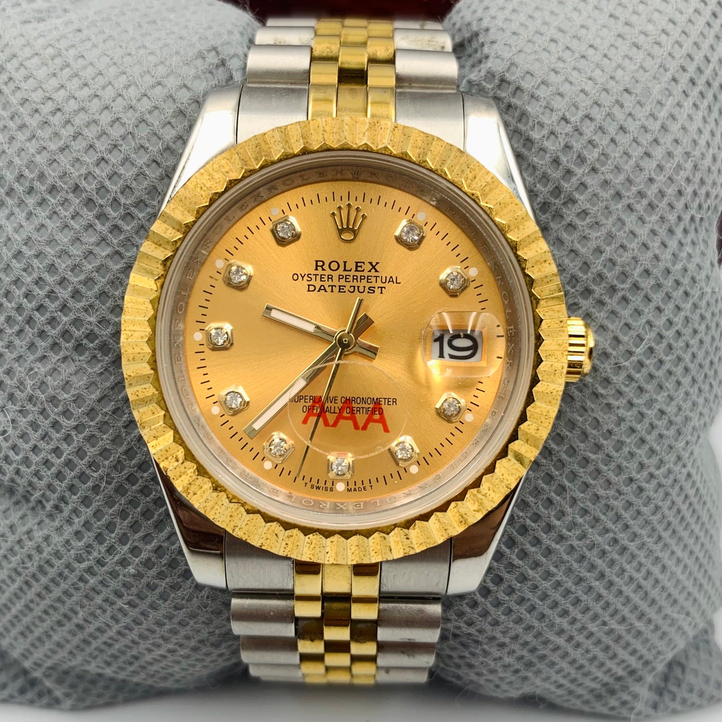 Rolx Twotone Golden Datejust Watch