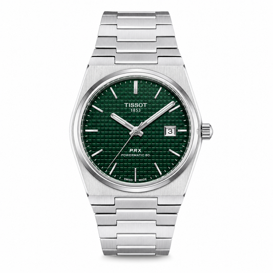 Master Tissot PRX Silver Green Automatic Watch