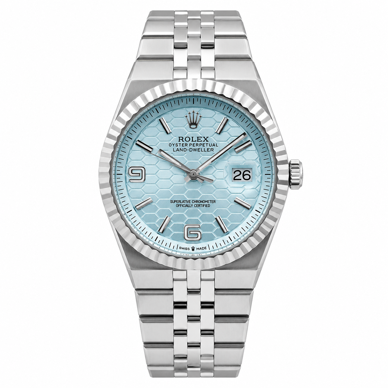 Rolx Landweller New Silver Tiffny Watch