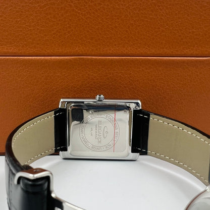 Elegance Silver White Black Watch