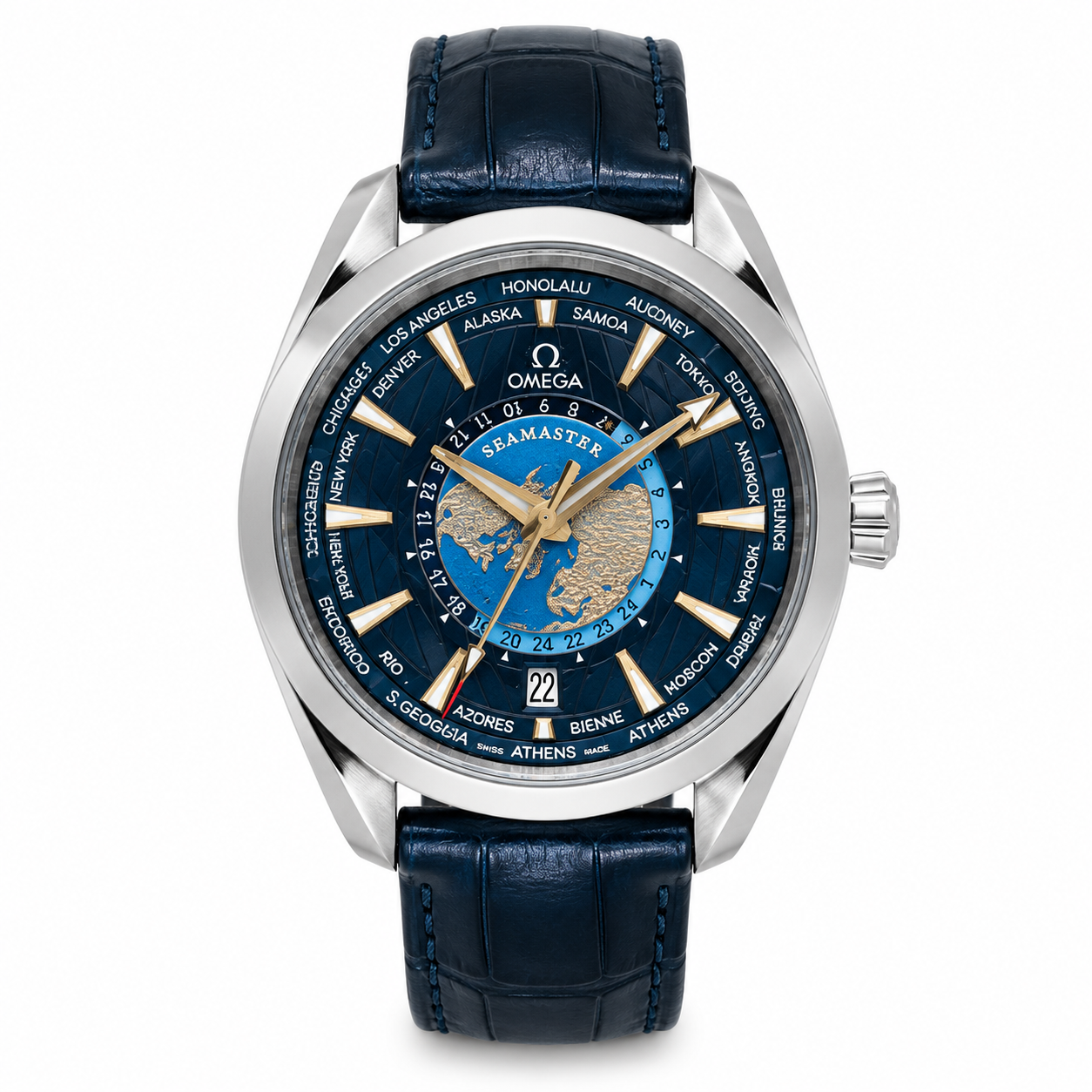 Master Seamaster Blue Silver Chronograph Working Watch