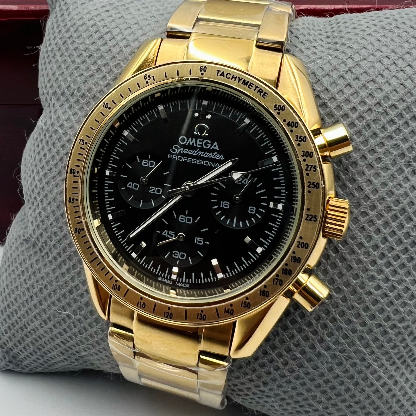 Omega Chain Golden Black Watch