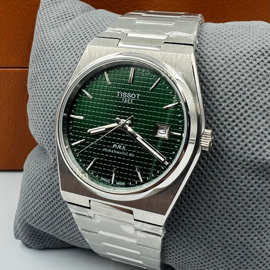 Tissot PRX Silver Green Automatic Watch