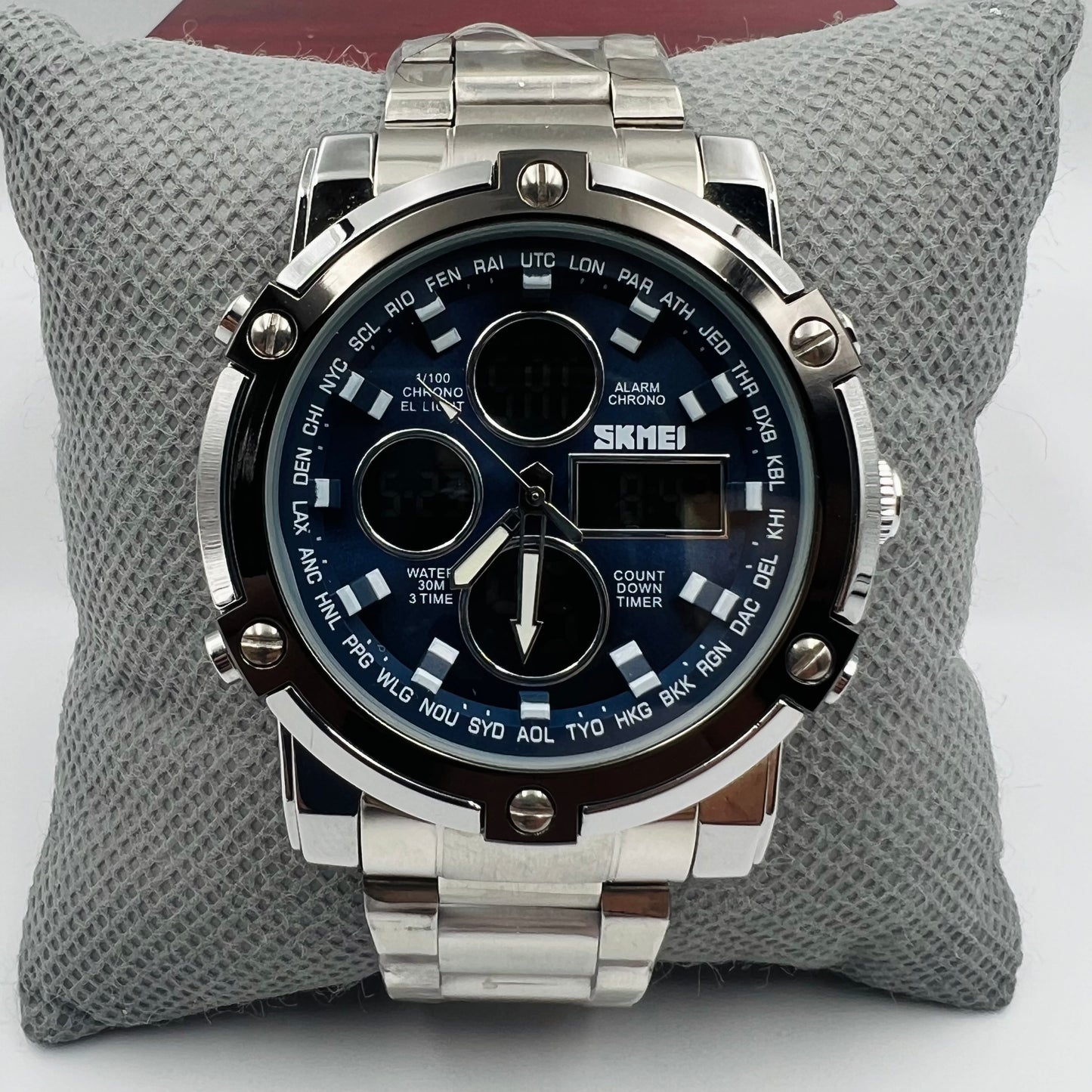 Skmei Twotone Silver Blue Original Watch