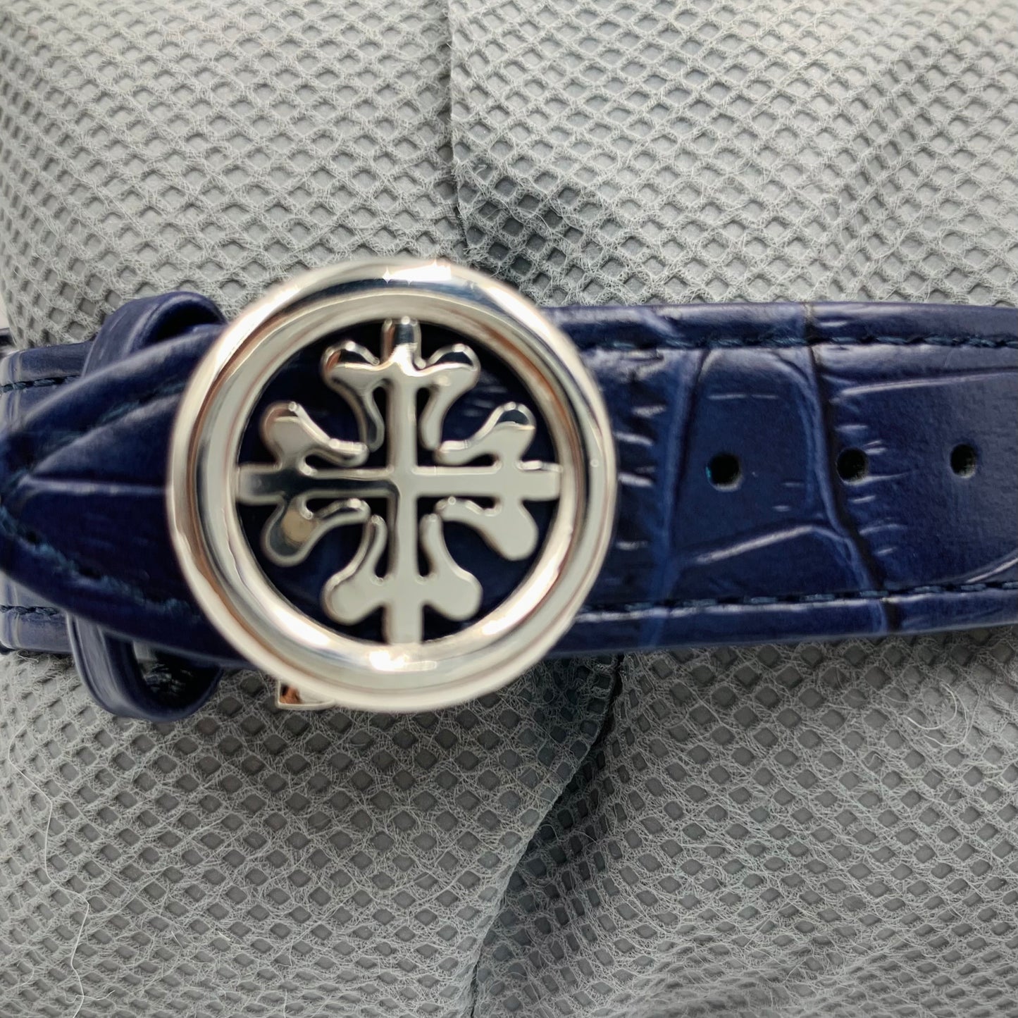 Patek Geneve Blue Dail Blue Strap Watch