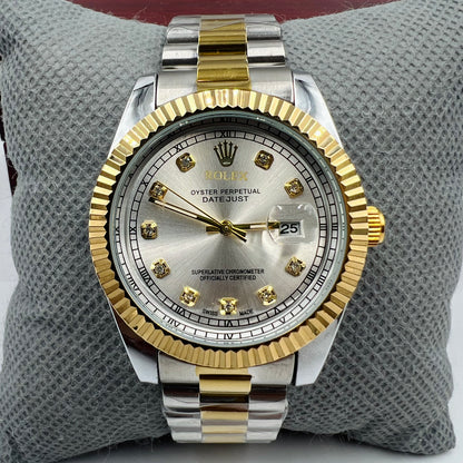 Rolx Datejust Twotone Silver Watch