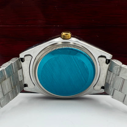 Rolx Twotone Blue Full DayDate Watch