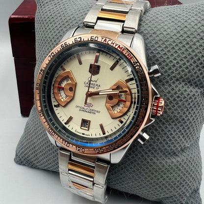 Tag Grand Carrera Twotone White Watch