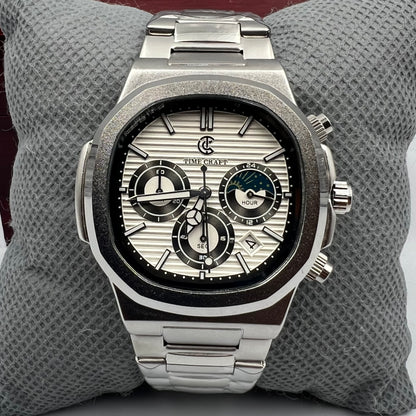 TimeCraft Chain Silver White Watch