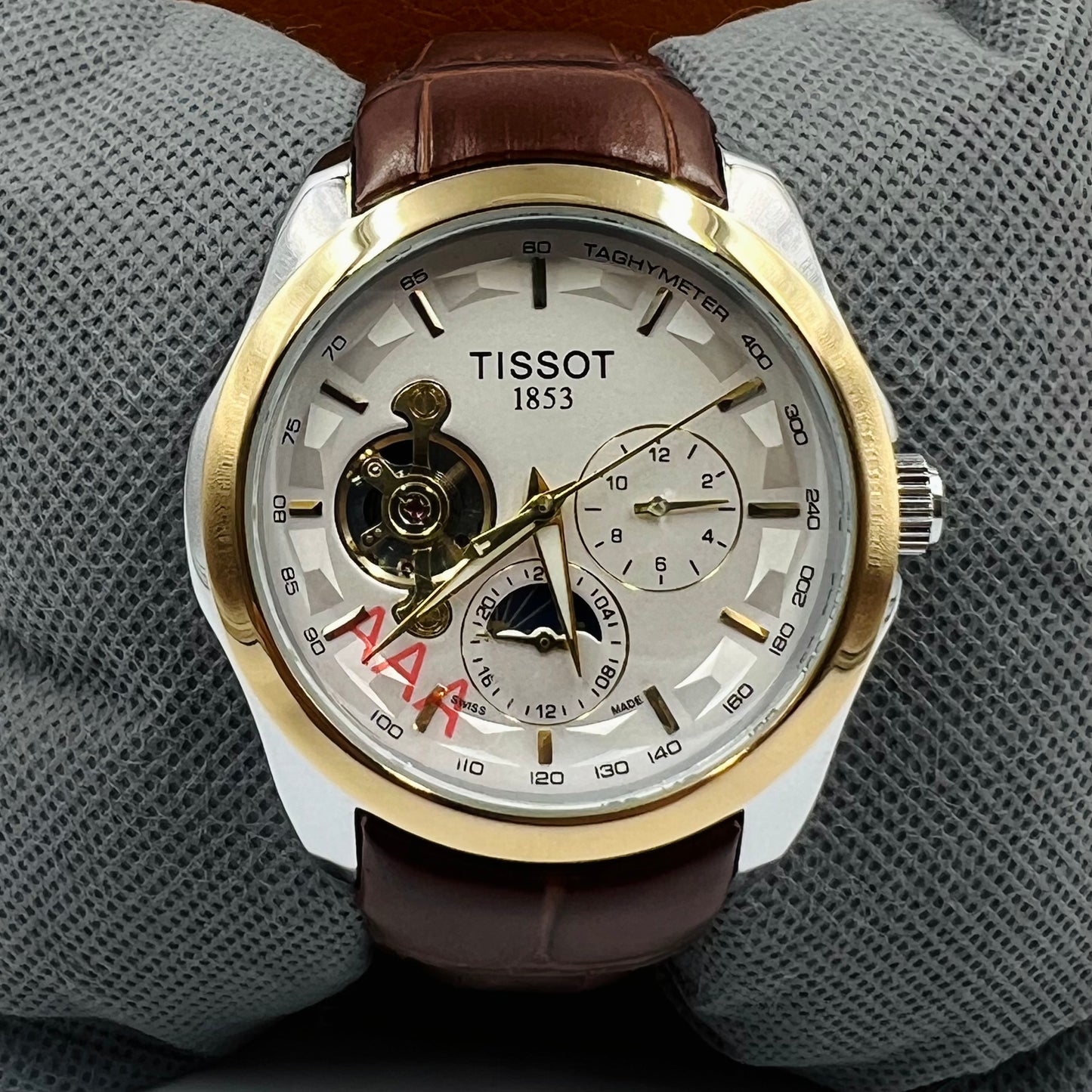Tissot 1853 Automatic Twotone White Brown Watch