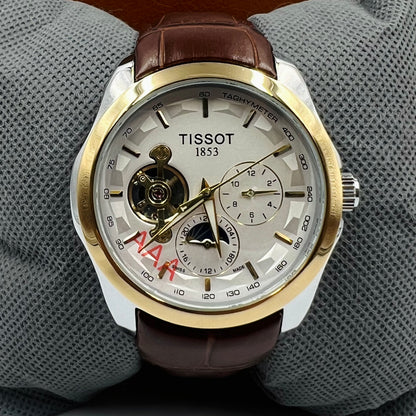 Tissot 1853 Automatic Twotone White Brown Watch