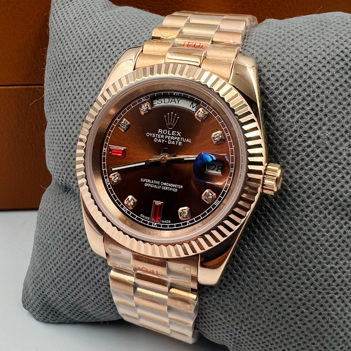 Master AAA Rolx DayDate Copper Stone Automatic Watch