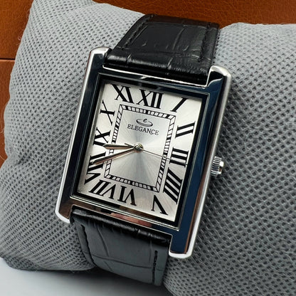 Elegance Silver White Black Watch