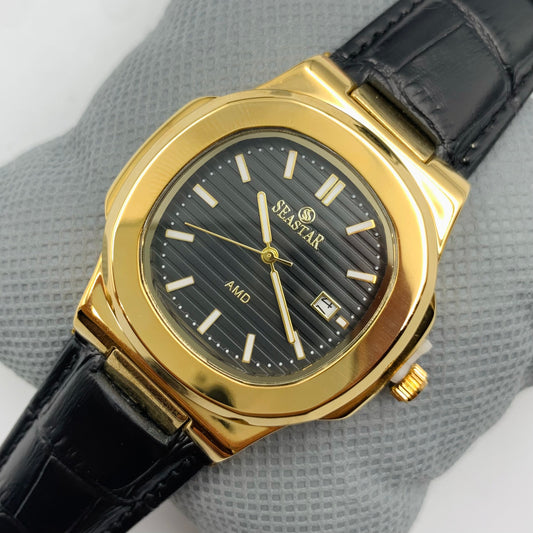 Seastar Black Golden Watch