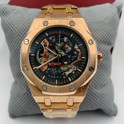 AP Copper Strap Black Dail Automatic Watch