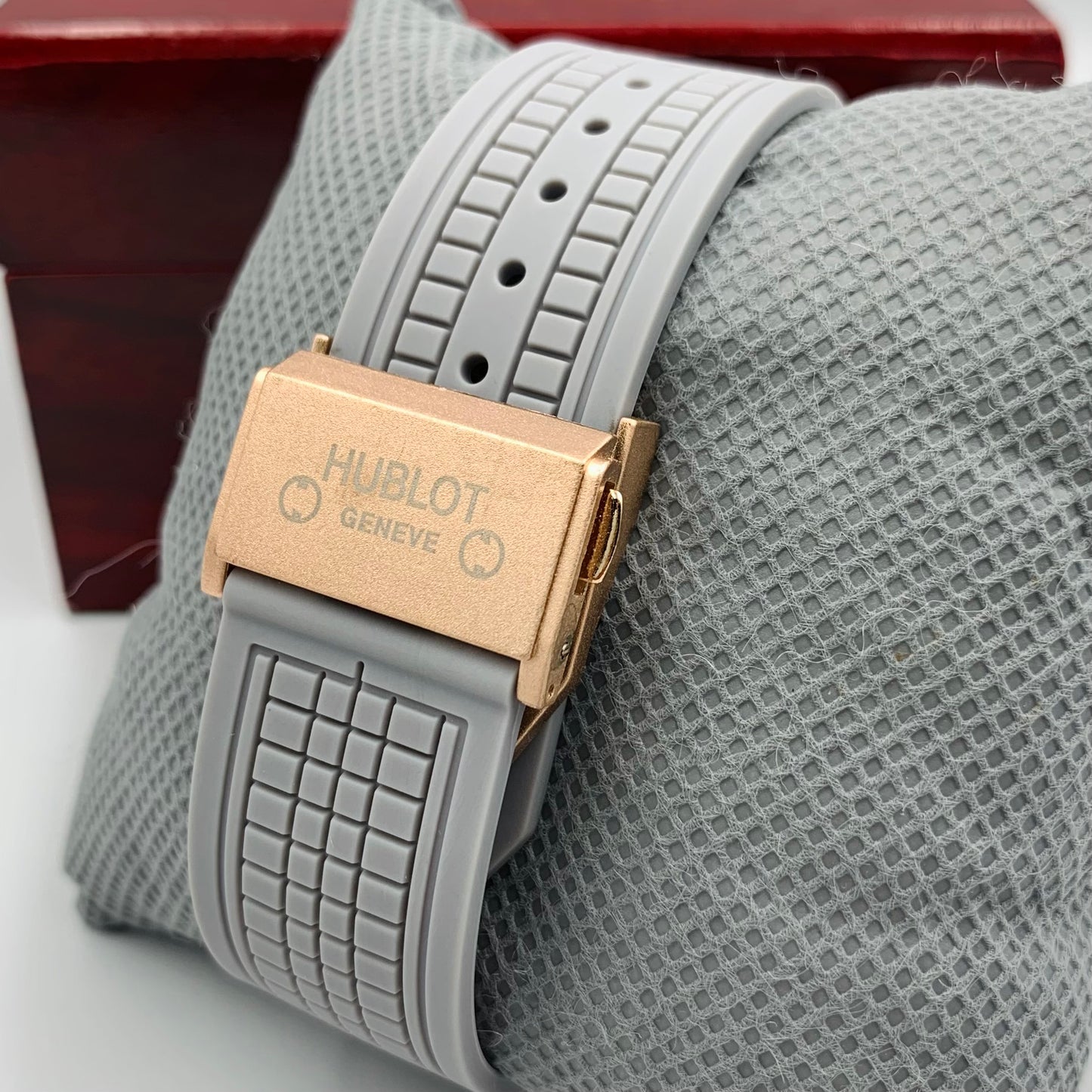 Hublot Square Bang Grey Dail Grey Strap Watch