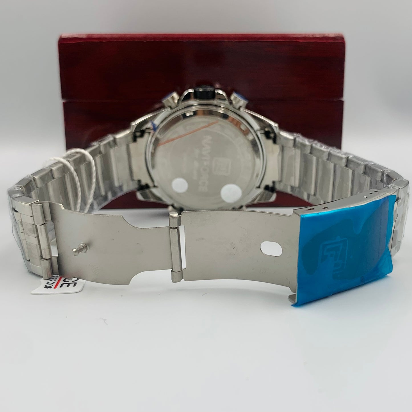 Naviforce Silver Black Twotime Watch