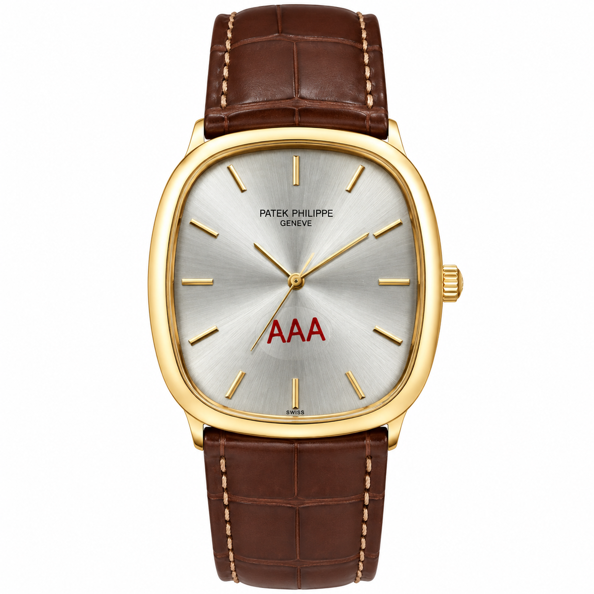 Patek AAA Brown Golden Silver Watch
