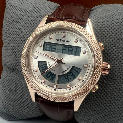 Alfalah Brown Strap Watch