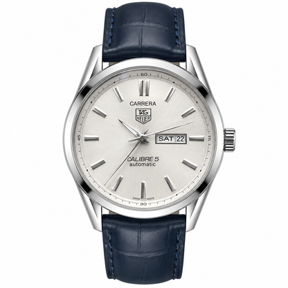 Tag Heuer Silver White Black DayDate Watch