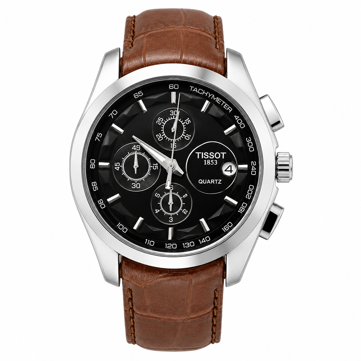 Tissot 1853 Silver Black Brown Watch