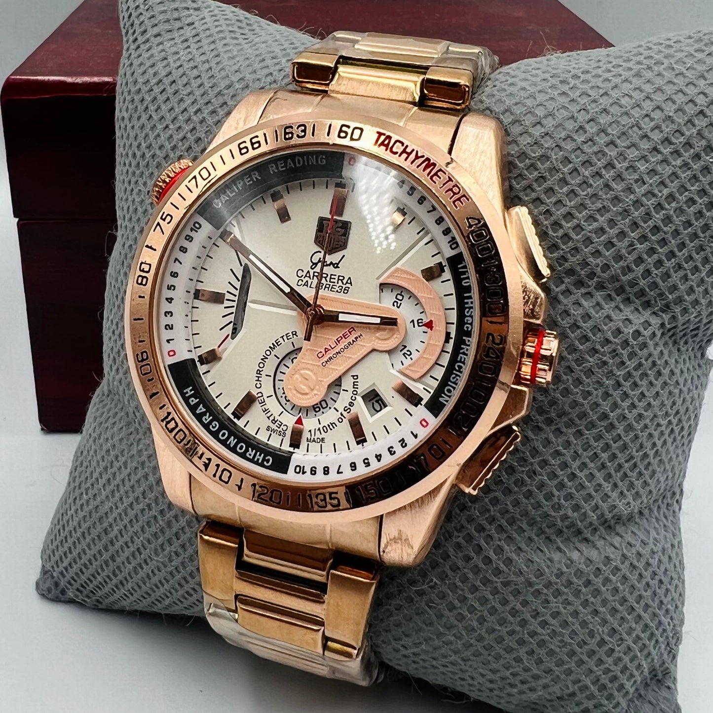 Tag Grand Carrera Ring Copper White Watch