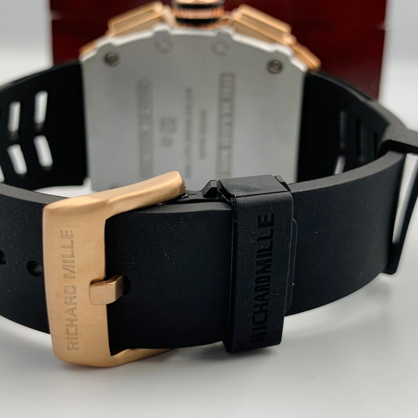 Richard Mille Black Strap Golden  Dail Watch