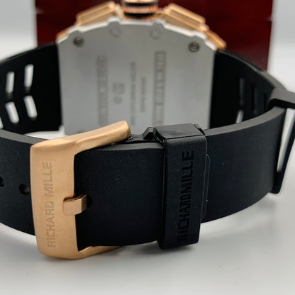 Richard Mille Black Strap Golden  Dail Watch