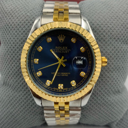 Rolx Twotone Blue Jublie Datejust Watch