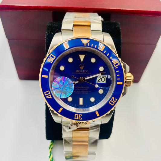 Master Submariner Twotone Blue Automatic Watch