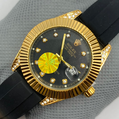 Rolx Golden Black Watch