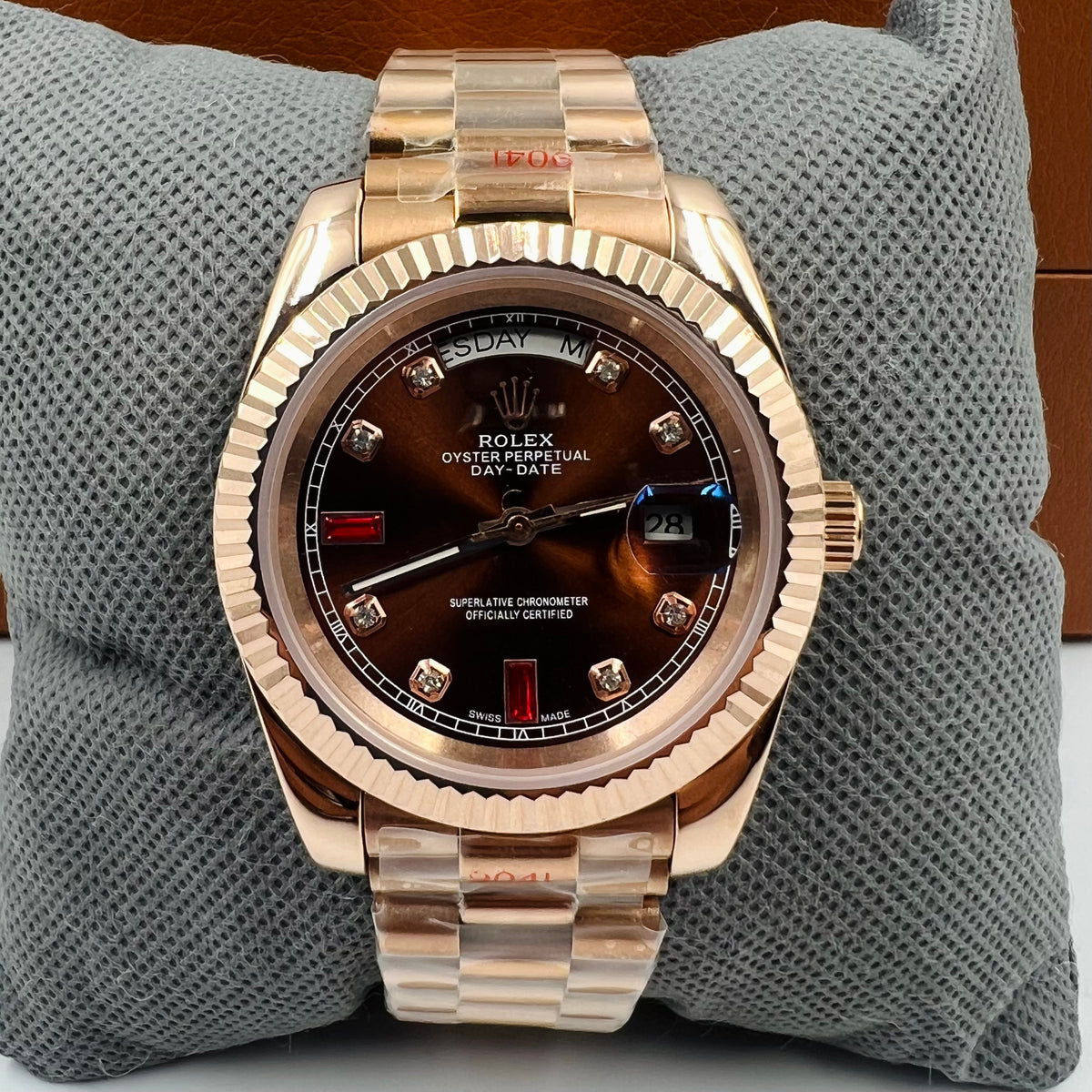 Master AAA Rolx DayDate Copper Stone Automatic Watch