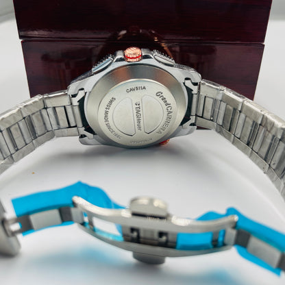 Tag Grand Carrera Twotone White Copper Chronograph Working Wa