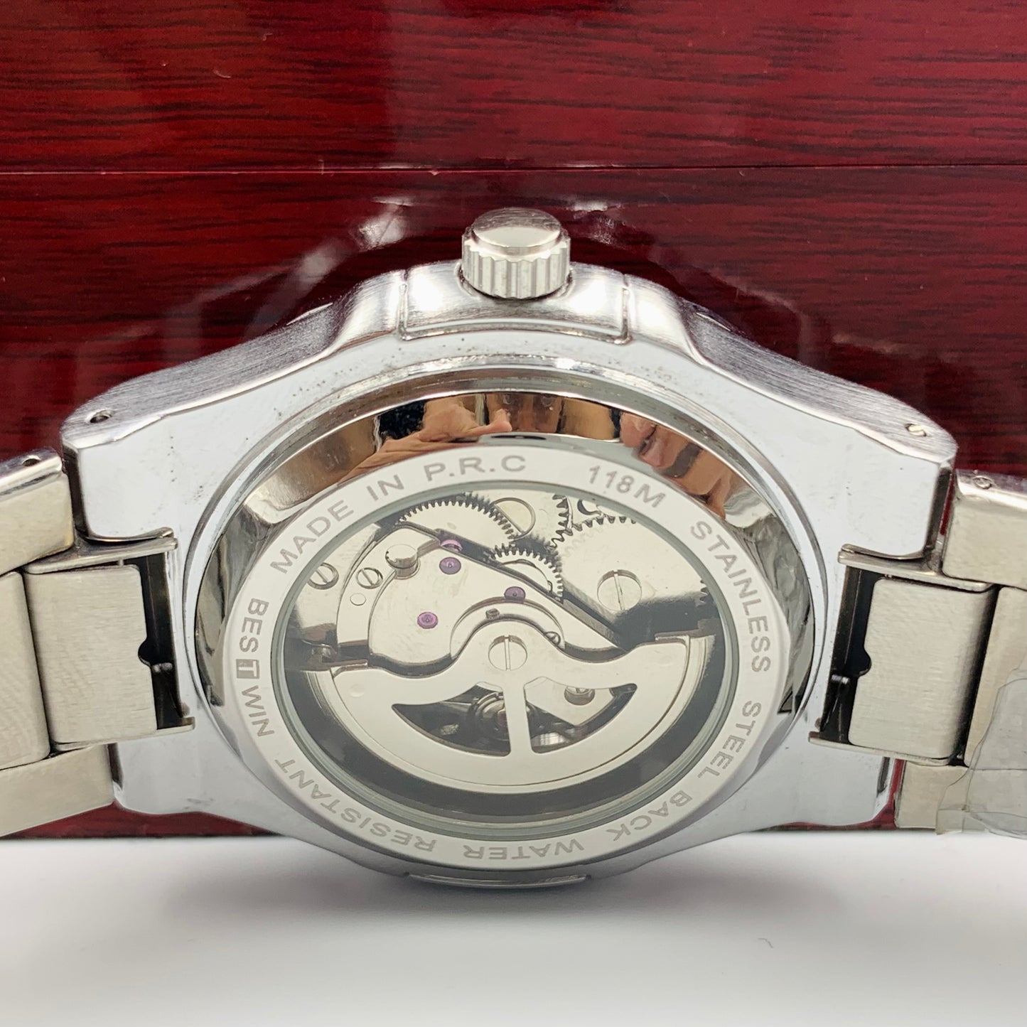 Bestwin Black Silver Automatic Watch