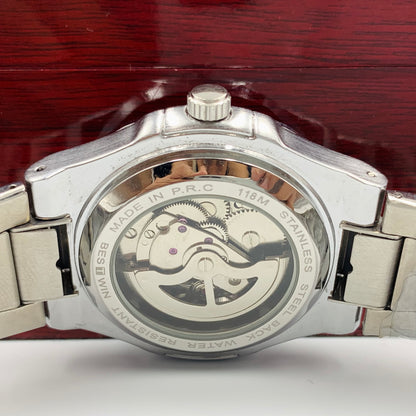 Bestwin Black Silver Automatic Watch