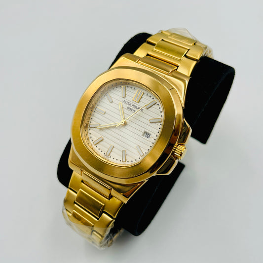 Patek Golden White Watch