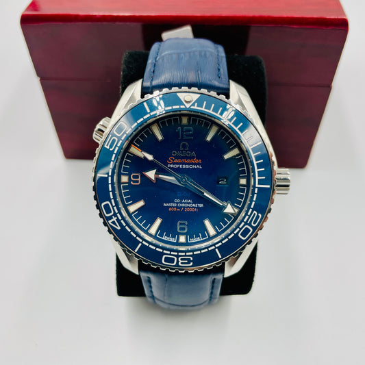 SeaMaster Blue Strap Automatic Watch