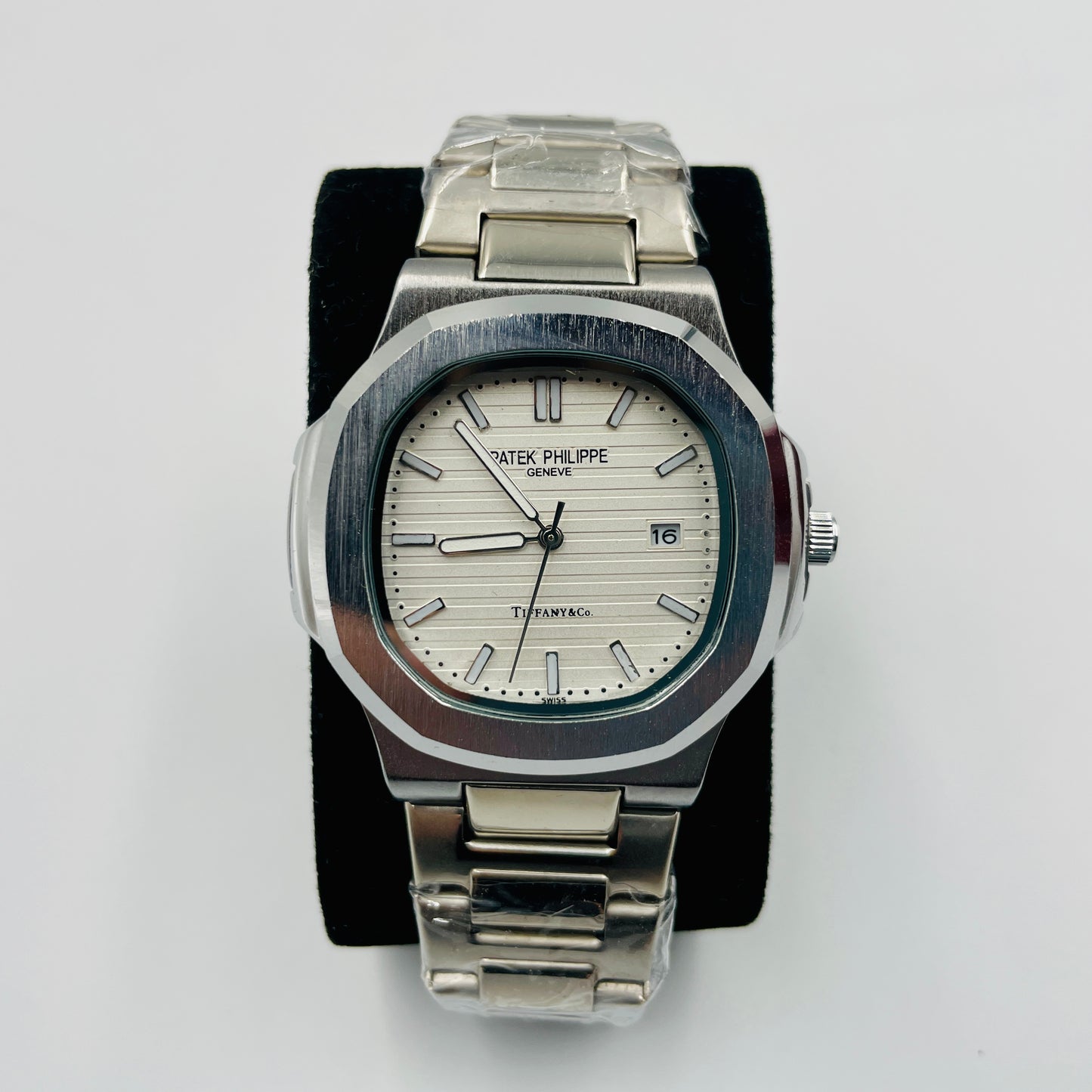 Patek Silver White Watch