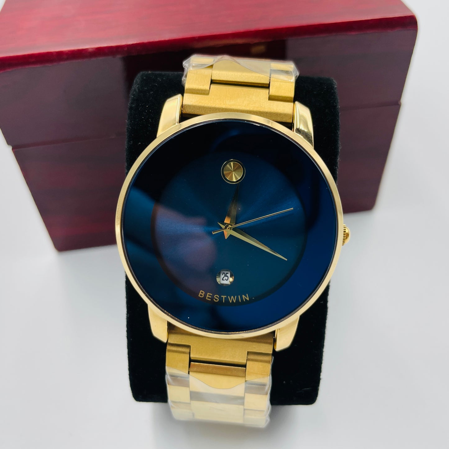Bestwin Golden Blue Dial Watch