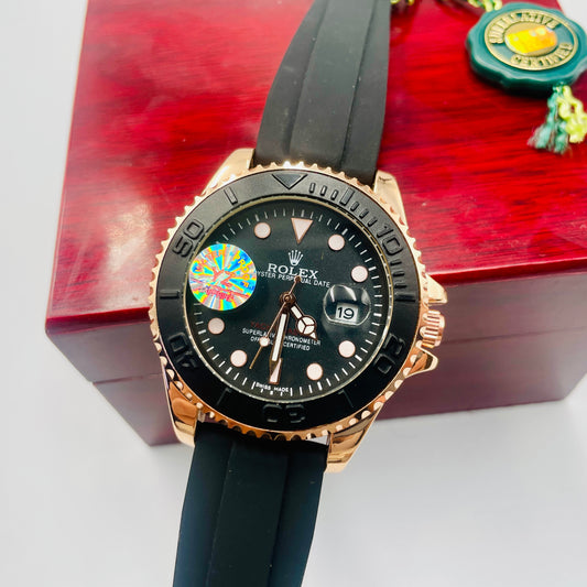 Oyster Copper Black Strap Automatic Watch