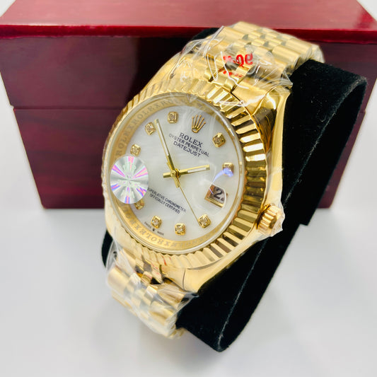 Full Golden White Datejust Watch