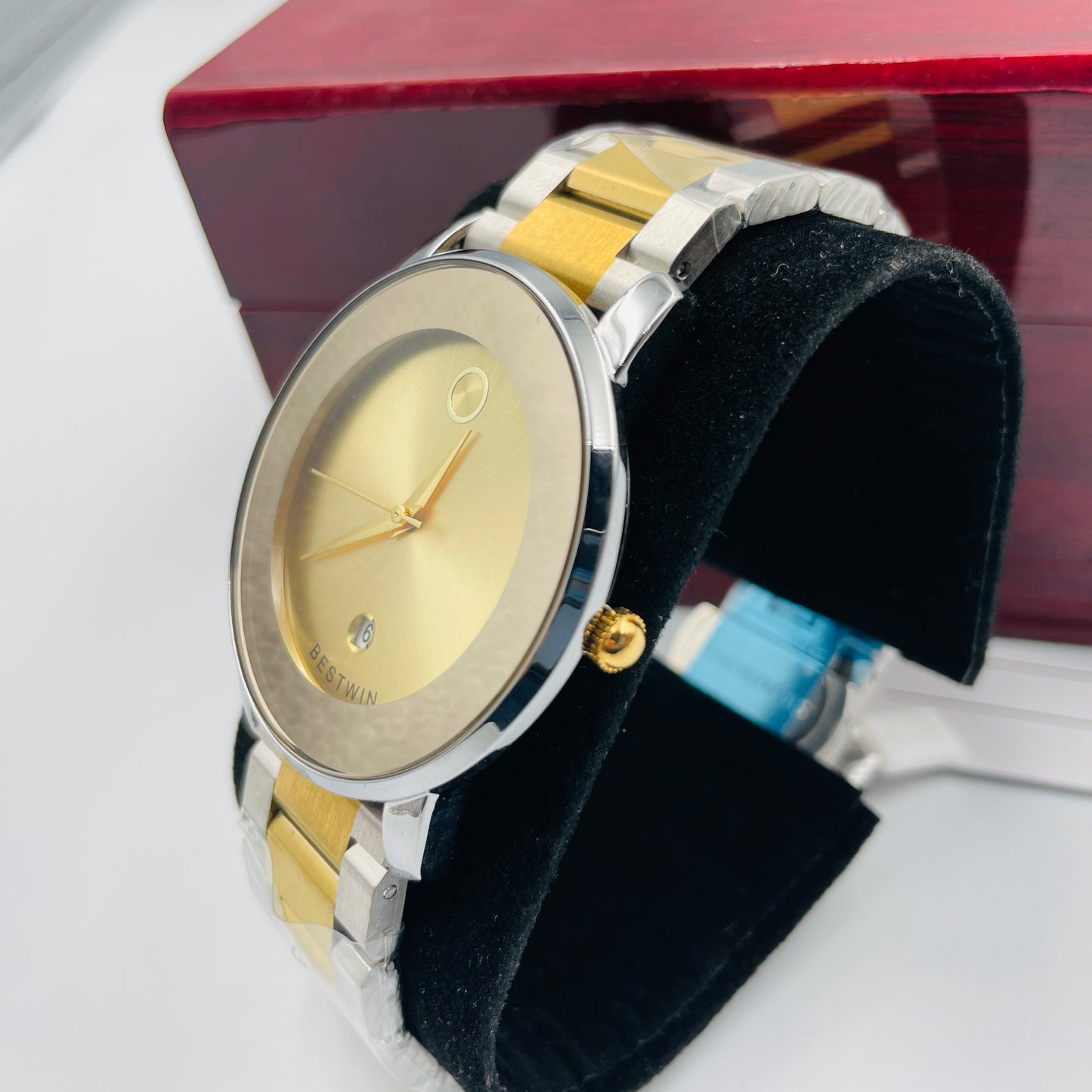 Bestwin Twotone Golden Dial Watch